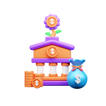 Investimento bancário  3D Icon