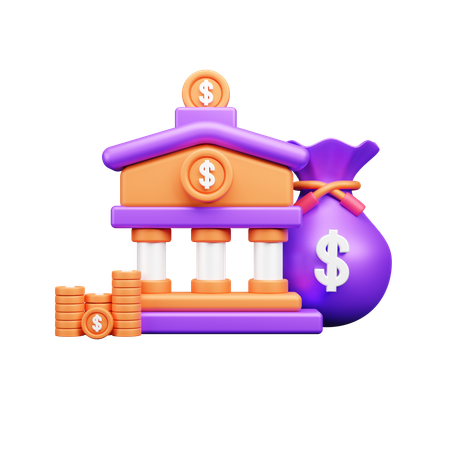 Investimento bancário  3D Icon