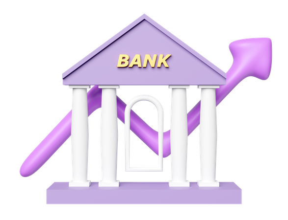 Lucro de investimento bancário  3D Illustration