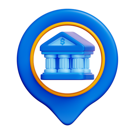 Localização do banco  3D Icon