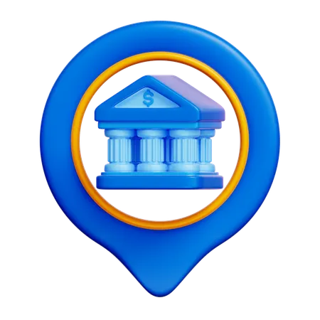 Localização do banco  3D Icon