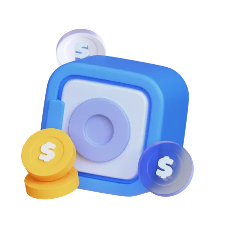 Banco seguro  3D Icon