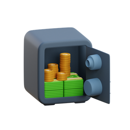 Caja fuerte del banco  3D Illustration