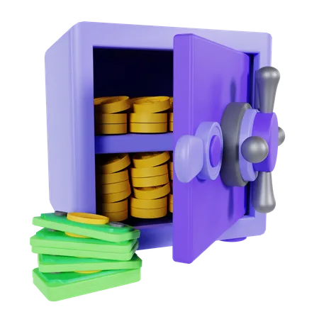 Caja fuerte del banco  3D Icon