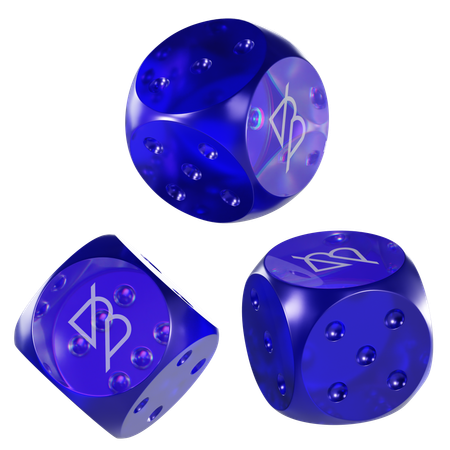 Band Glass Dice Crypto  3D Icon