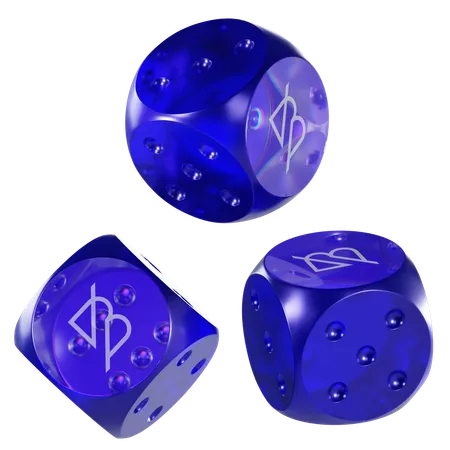 Band Glass Dice Crypto  3D Icon