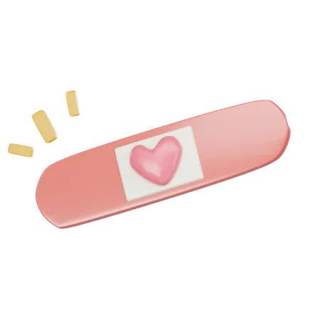 3 D Pink Cute Bandage 3D Icon