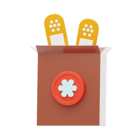 Bandage Box Open  3D Icon