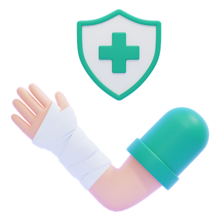 Bandage à la main  3D Icon