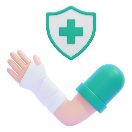 Bandage à la main  3D Icon