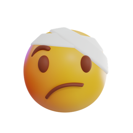 Emoji de bandagem de cabeça  3D Icon