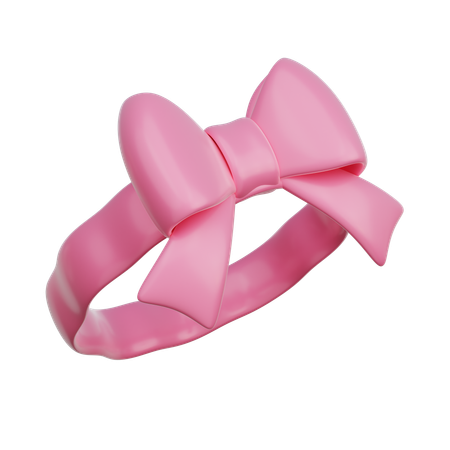 Bandeau à cheveux en ruban rose  3D Icon