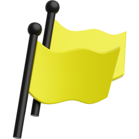 Bandeira Amarela  3D Icon