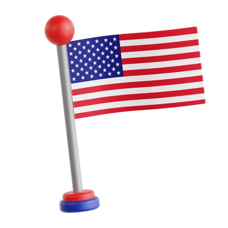 Bandeira americana  3D Icon