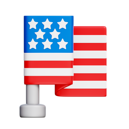 Bandeira americana  3D Icon