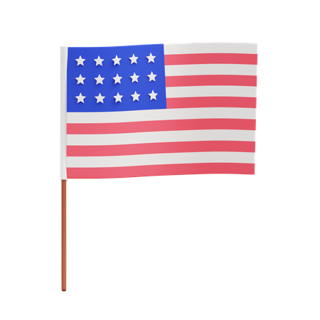 Bandeira americana  3D Icon