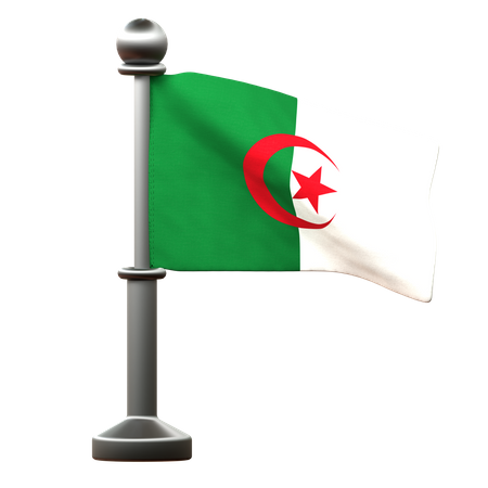 Bandeira da argélia  3D Icon