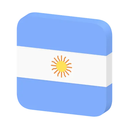 Bandeira argentina  3D Icon