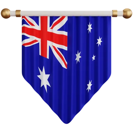 Ornamento De Renderizacao 3 D Bandeira Nacional Da Australia Isolada 3D Icon