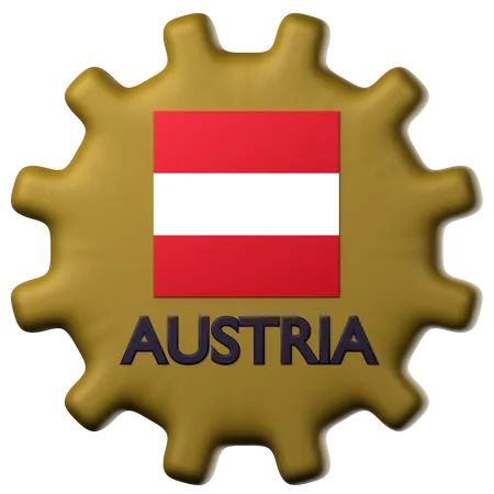 Bandeira da Áustria  3D Icon