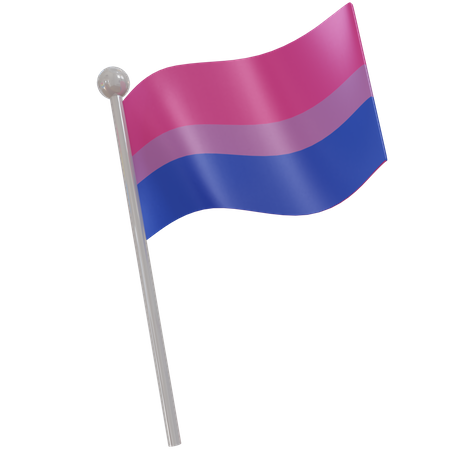 Bandeira bissexual  3D Flag