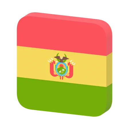 Bandeira da bolívia  3D Icon