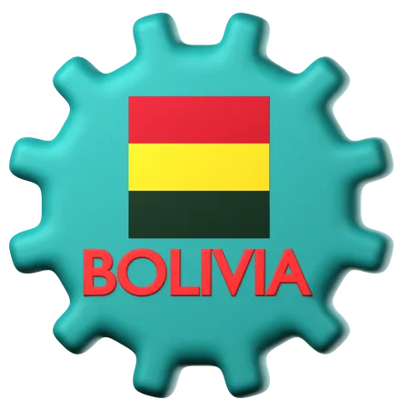 Bandeira da bolívia  3D Icon