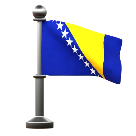 Bandeira da Bósnia e Herzegovina  3D Icon