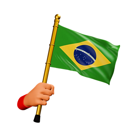 Bandeira do brasil  3D Icon