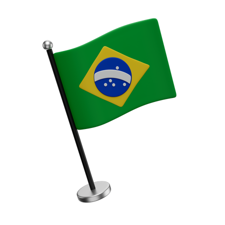 Bandeira brasileira  3D Icon
