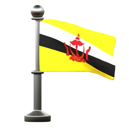 Bandeira de Brunei  3D Icon