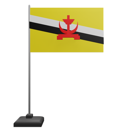 Bandeira do Brunei Darussalam  3D Icon