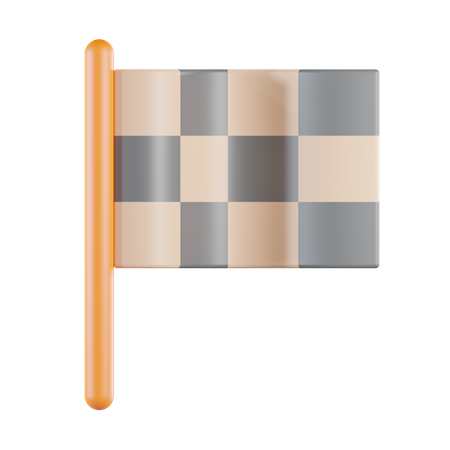 Bandeira de acabamento xadrez  3D Icon