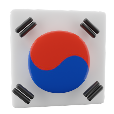 Bandeira coreana  3D Icon