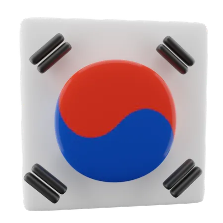 Bandeira coreana  3D Icon