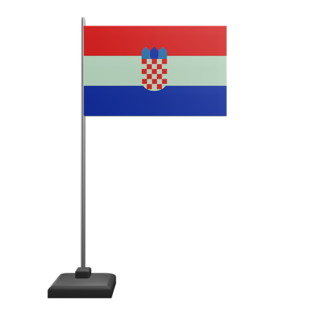 Bandeira da Croácia  3D Icon