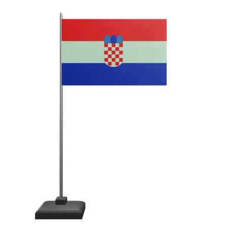 Bandeira da Croácia  3D Icon