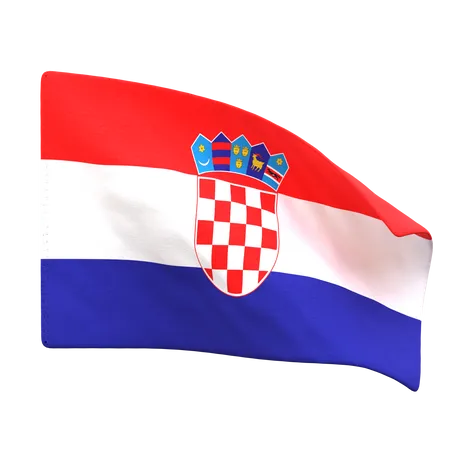 Bandeira da Croácia  3D Icon