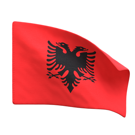 Bandeira da Albânia  3D Icon