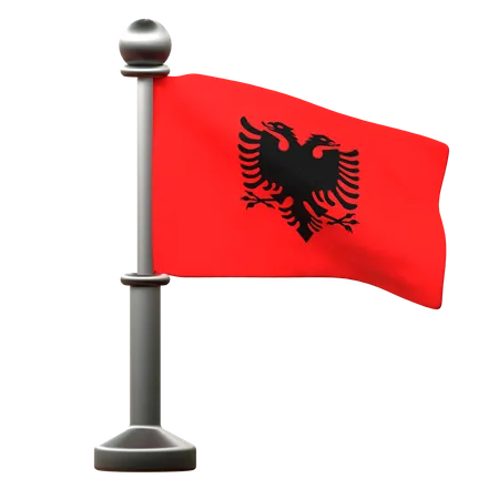 Bandeira da Albânia  3D Icon