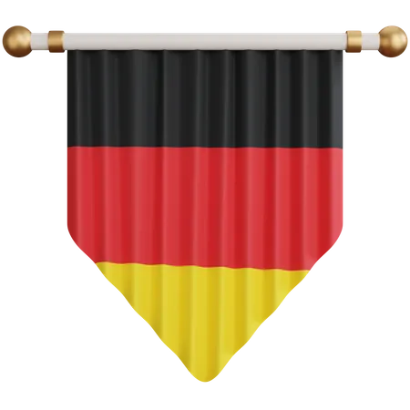 Ornamento De Renderizacao 3 D Bandeira Nacional Da Alemanha Isolada 3D Icon