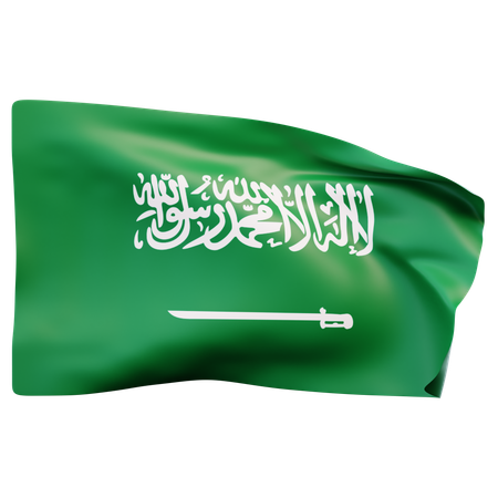 Bandeira da Arábia Saudita  3D Icon