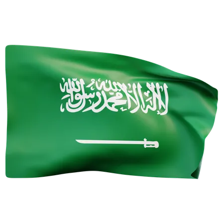 Bandeira da Arábia Saudita  3D Icon