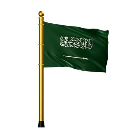 Bandeira da Arábia Saudita  3D Icon