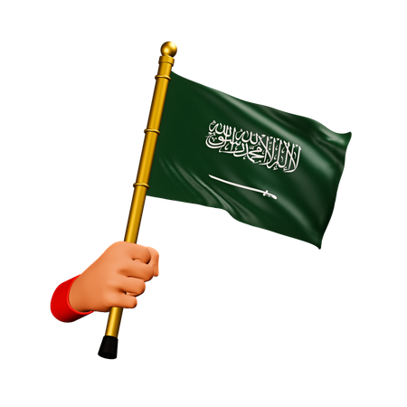 Bandeira da Arábia Saudita  3D Icon