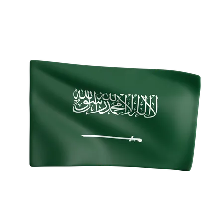 Bandeira da Arábia Saudita  3D Icon