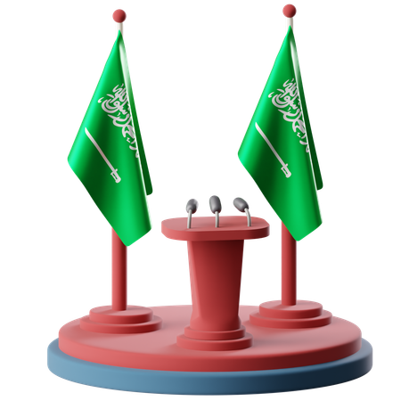 Bandeira da Arábia Saudita  3D Icon