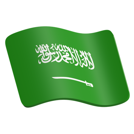 Bandeira da Arábia Saudita  3D Icon