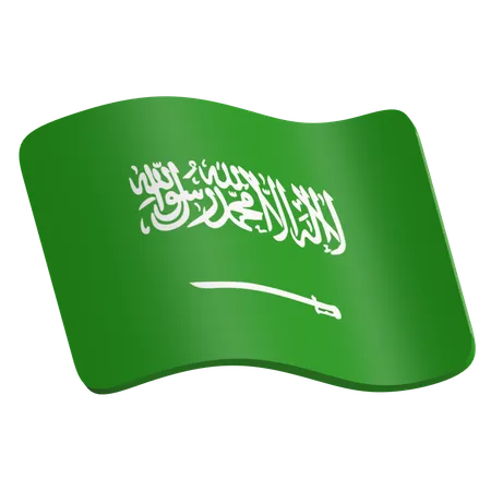 Bandeira da Arábia Saudita  3D Icon