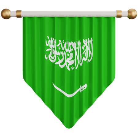 Bandeira da Arábia Saudita  3D Icon